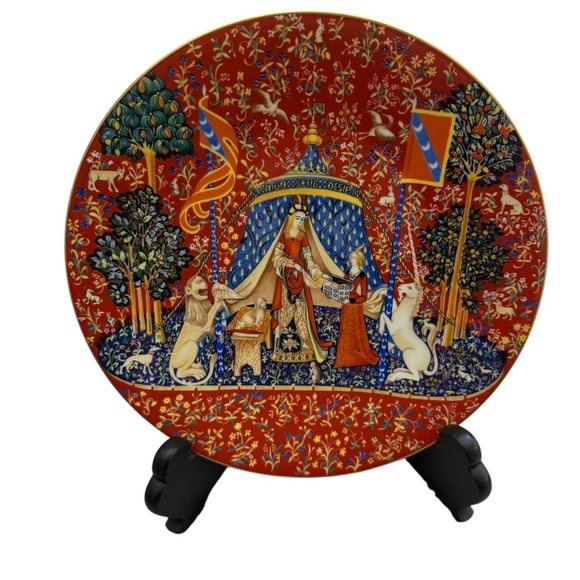 Plate The Lady & the Unicorn La Dame a La Licorne Limoges Collector Plate - Picture 1 of 9